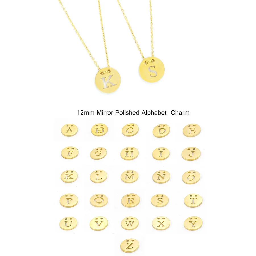 Ожерелья и подвески с буквой инициала для женщин мужчин модные ожерелья из