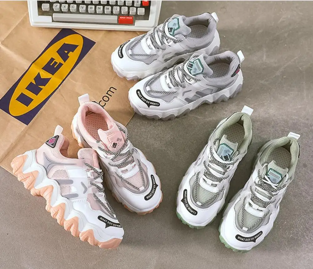 

Chunky Shoes Women 2020 Sneakers Women Fashion Luxury Breathable Casual Platform Vulcanized Shoes Baskets Femme Zapatillas Mujer