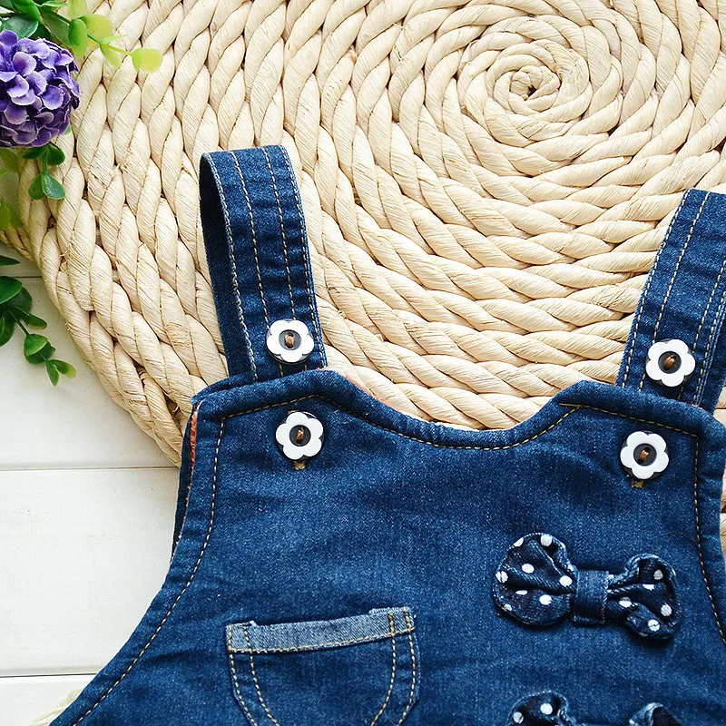 Зимний комбинезон 1-4T для маленьких мальчиков и девочек теплая джинсовая