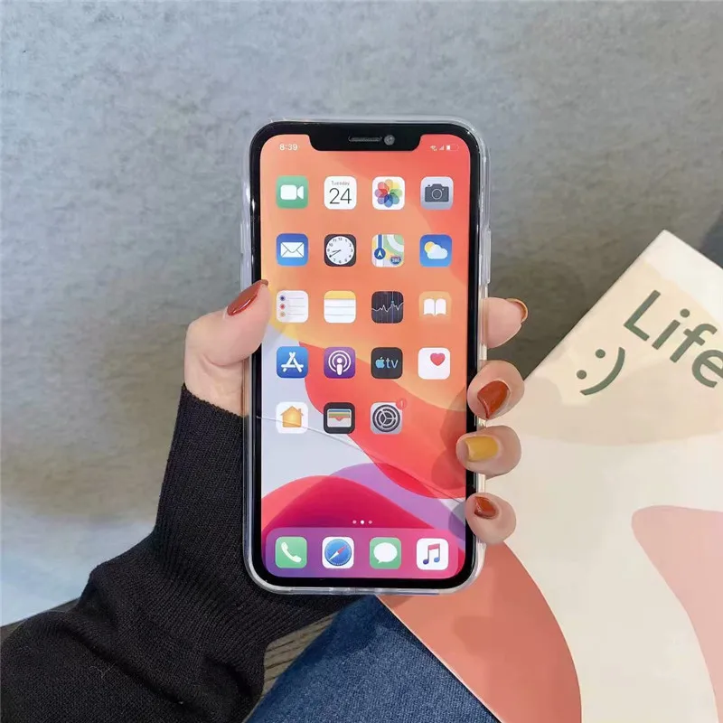 Чехол GYKZ для iPhone 7 XS MAX 11 Pro X XR 6s 8 Plus прозрачный мягкий чехол из ТПУ с рисунком милой