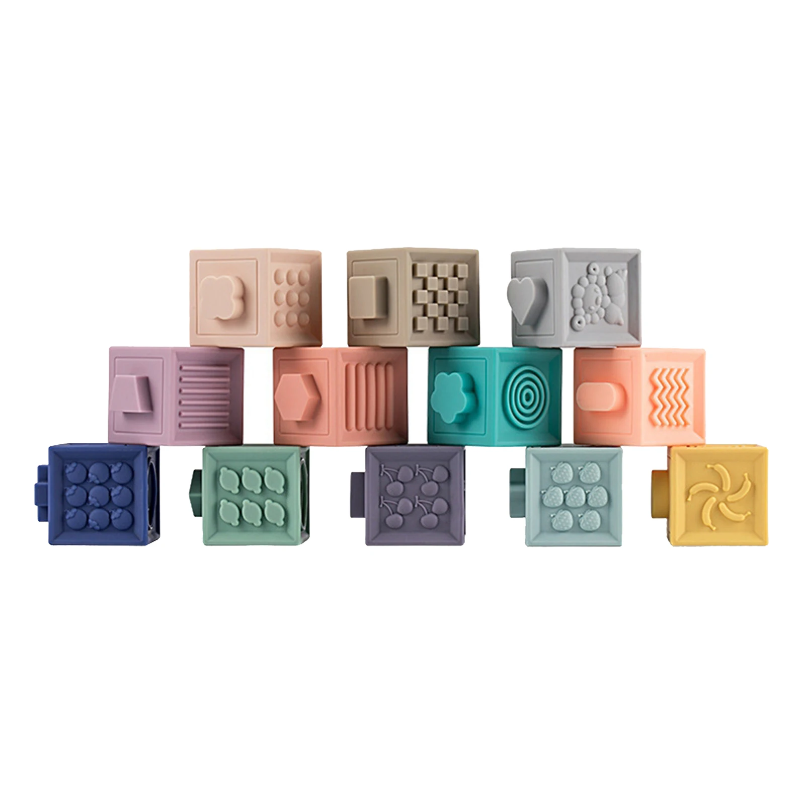 

Baby Toys Soft Stacking Blocks Montessori Sensory Ball Teether Infant Play