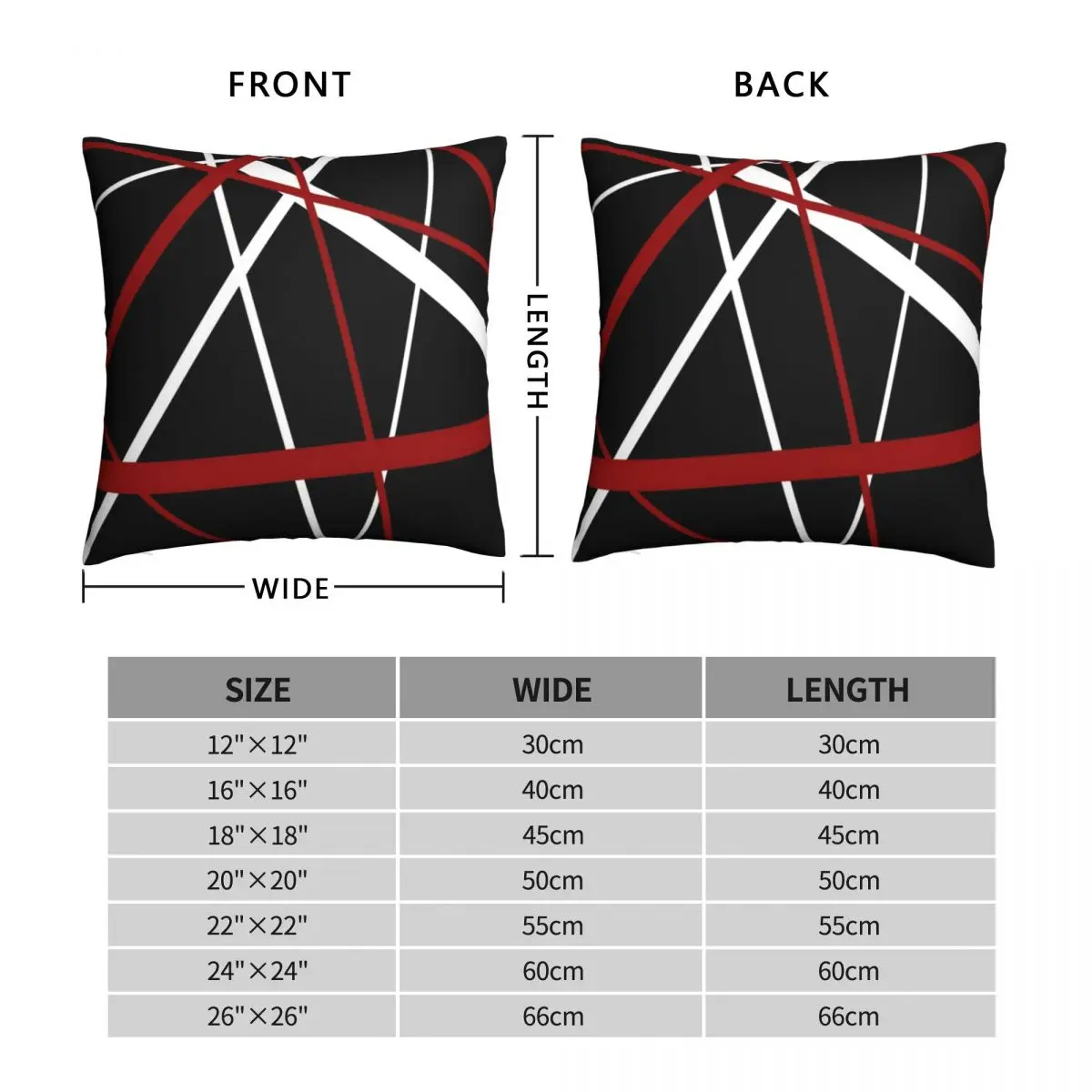Красно-белые полоски квадратная наволочка полиэстер лен бархат креативный Декор