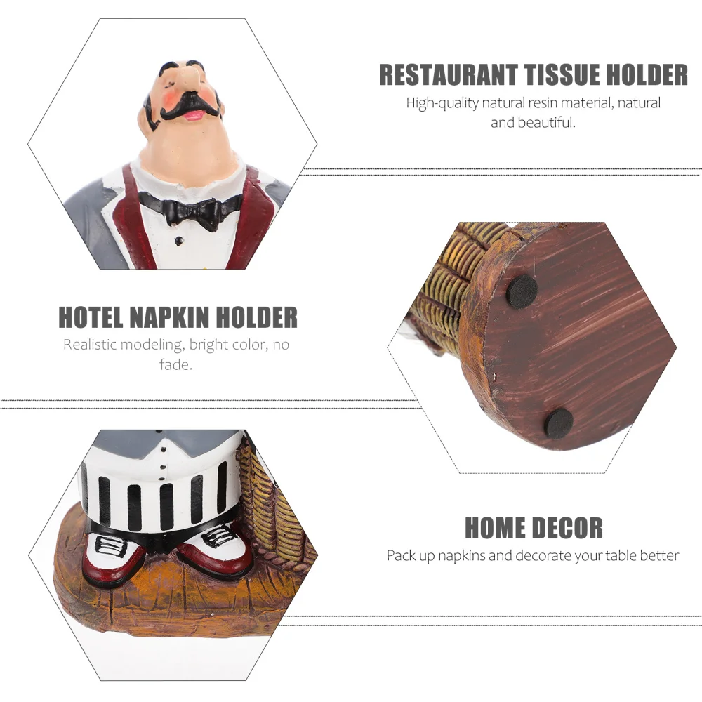 

1pc Chic Resin Tissue Holder Rack Restaurant Tissue Holder Desktop Decoration