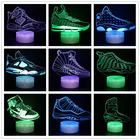 Светодиодная лампа для спортивной обуви, акриловый светодиодный 3D ночсветильник, украшение для детской спальни, красочные настольные лампы для мальчиков, подарки