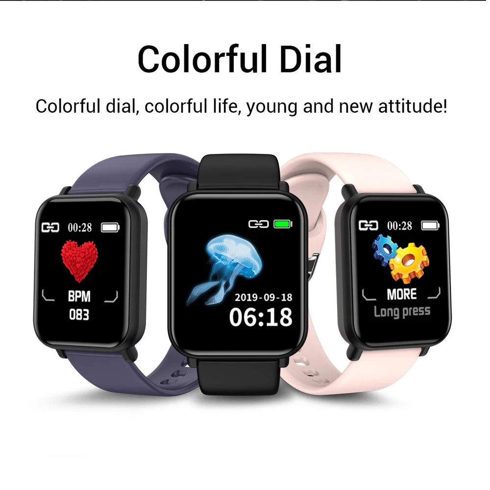 Y68 Мужские Цифровые Смарт часы для Android Apple Watch IP68 Водонепроницаемые с