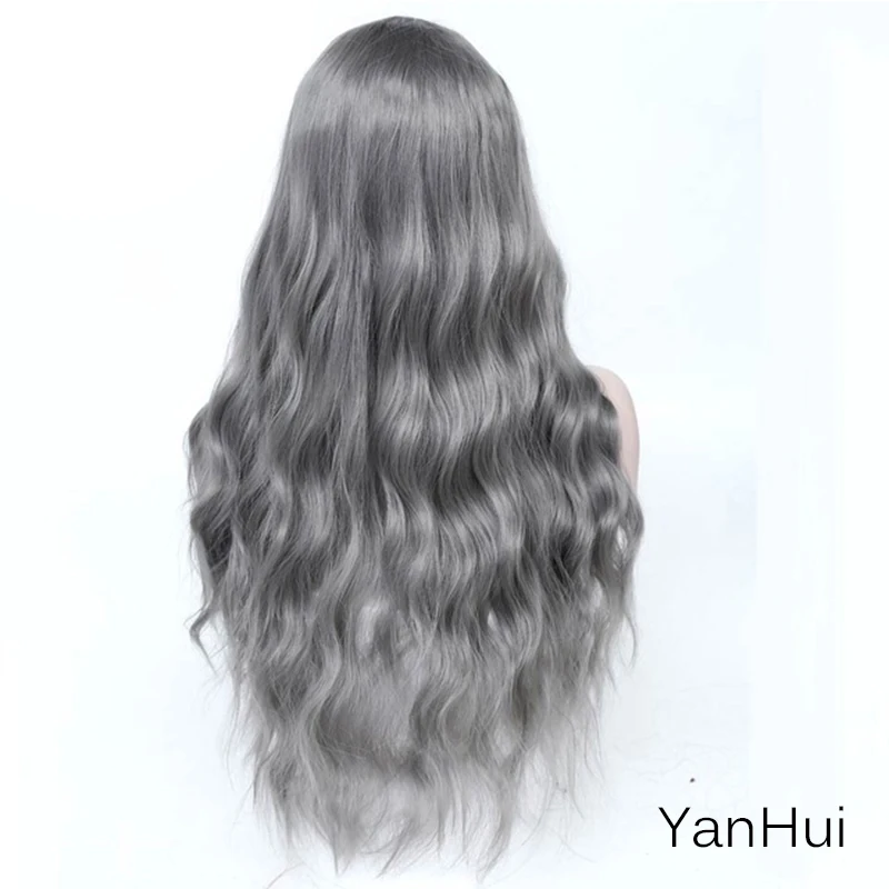 Женский парик из синтетических волос MANWEILong curlsHair средняя часть Ombre