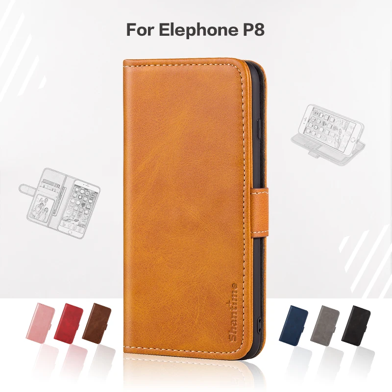 Флип-чехол для Elephone P8 бизнес Чехол кожаный роскошный с магнитом кошелек чехол для Elephone P8 чехол для телефона