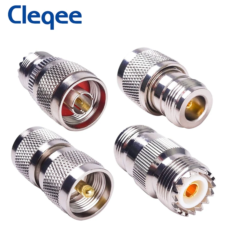 

Cleqee 1 шт. UHF SO239 PL259 штекер к N Тип штекер гнездовой разъем RF коаксиальный адаптер