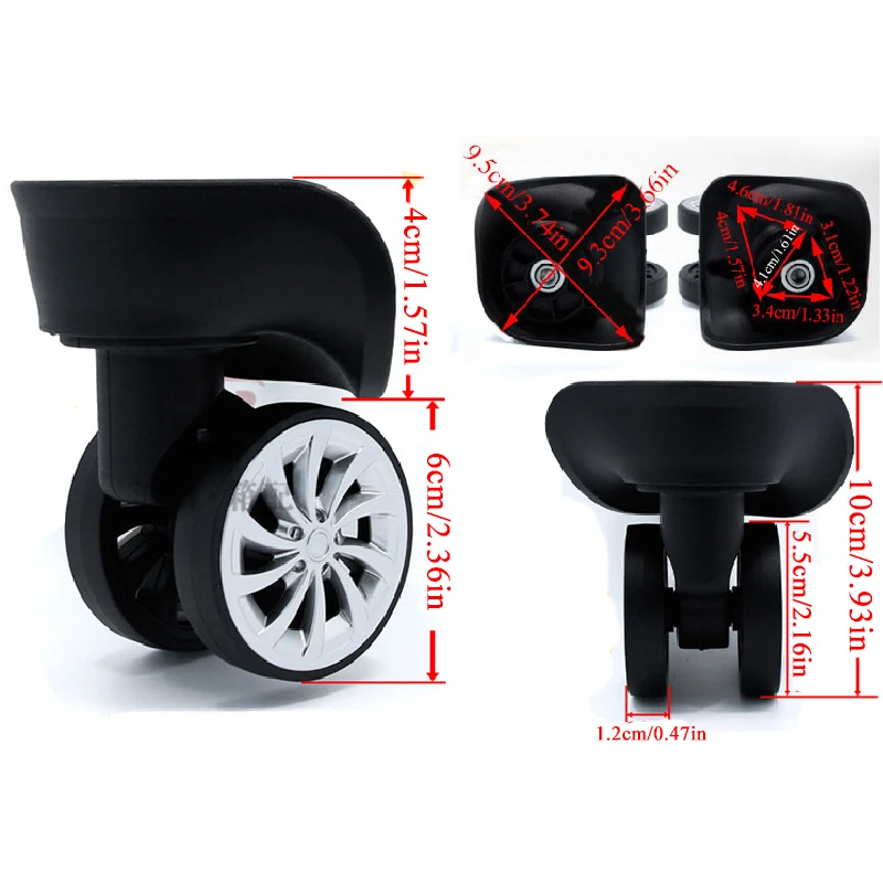 1 пара два размера сменные багажные колеса чемоданы аксессуары универсальные