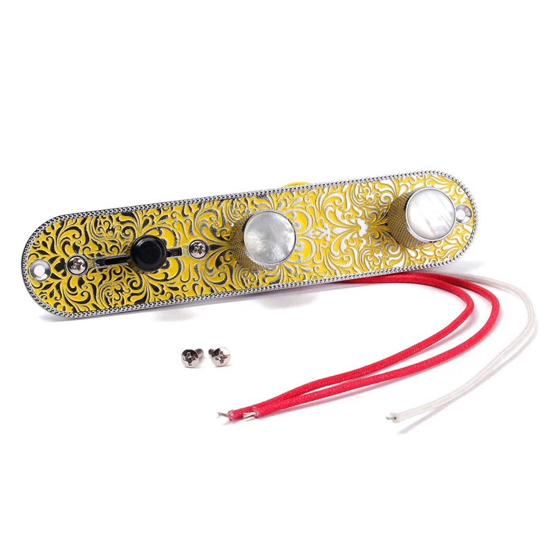 

1 Set of Guitar Bridge & 3 Way Switch Control Knob Plate Set for Electric Guitar