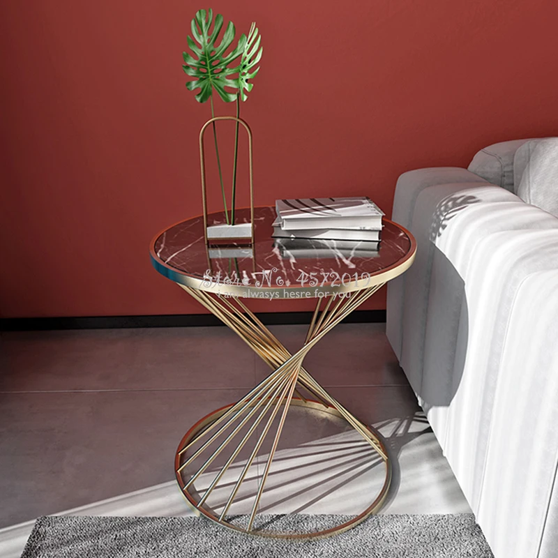 Роскошный Маленький журнальный столик в скандинавском стисветильник Круглый