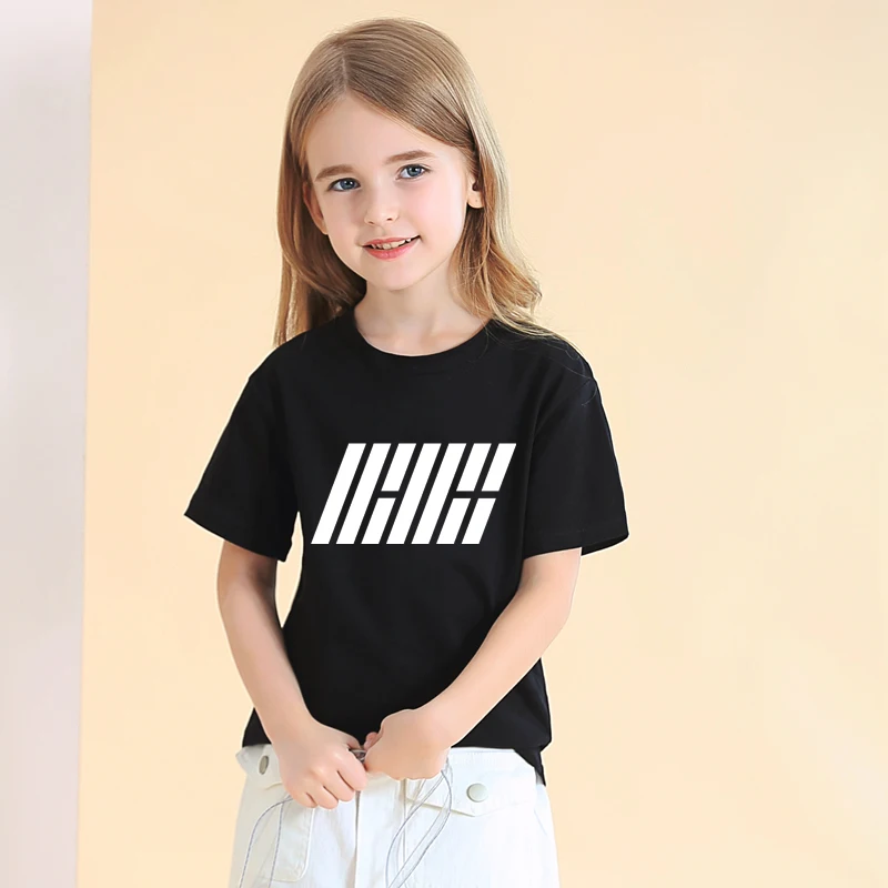 Детская Хлопковая футболка с коротким рукавом в стиле K-POP | Мать и ребенок