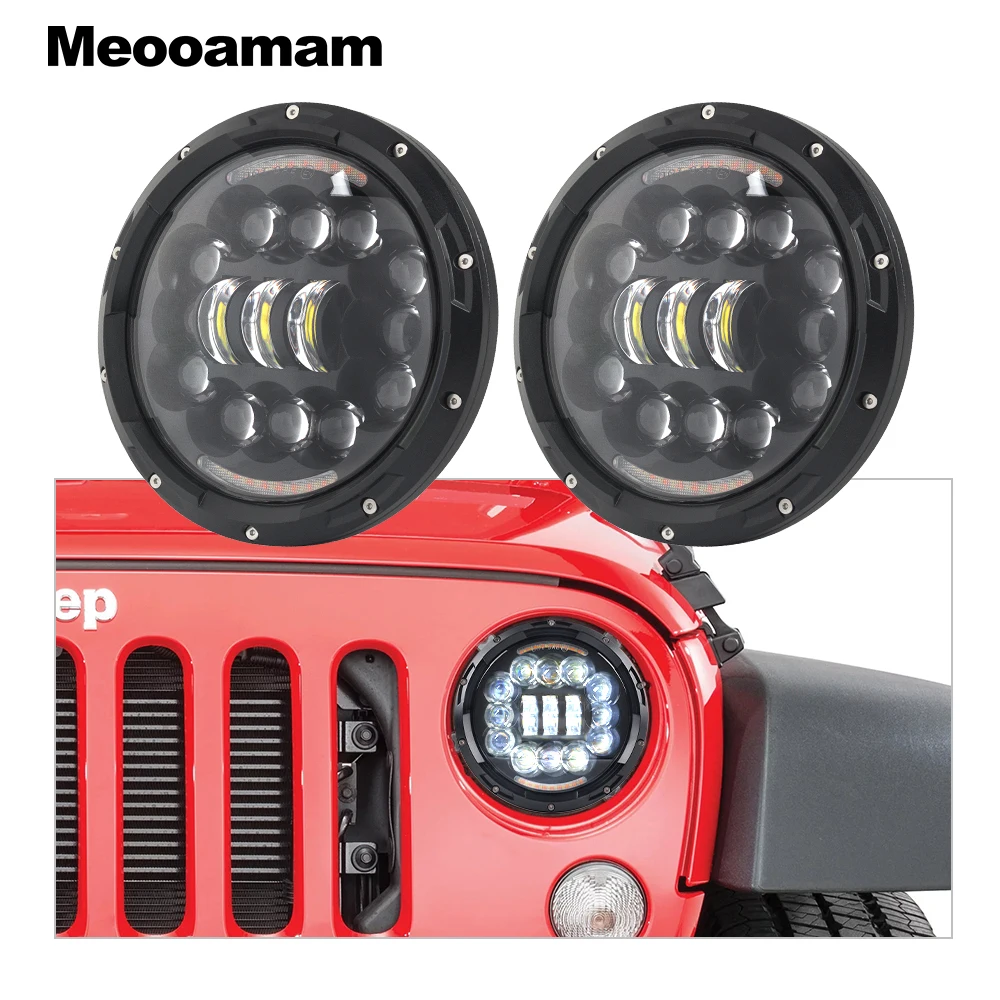 7 дюймов светодиодный фары DRL сигнал поворота светодиодные фонари