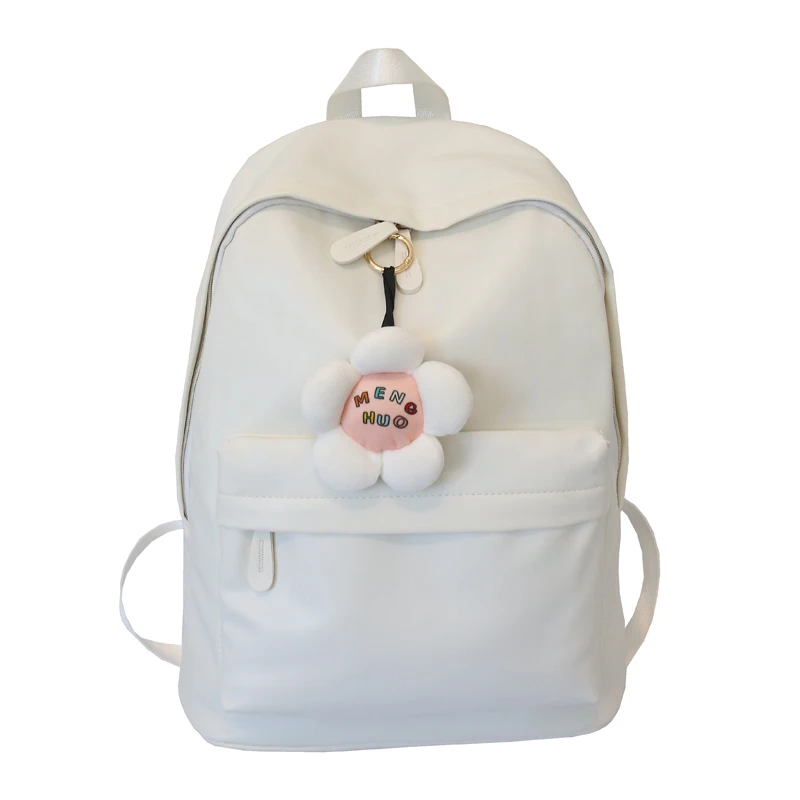 

PU Leather Ins Women's Backpack Japanese Female Simple School Bags For Grils High School Students Korean Harajuku Backpacks 2021