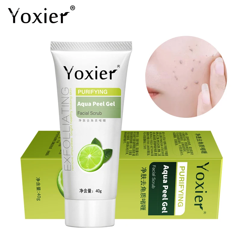 

Yoxier Exfoliating Face Scrub Peeling Gel Moisturizing Whitening Lemon Vitamin C Remove Acne Detoxifies And Cleanses All Skin