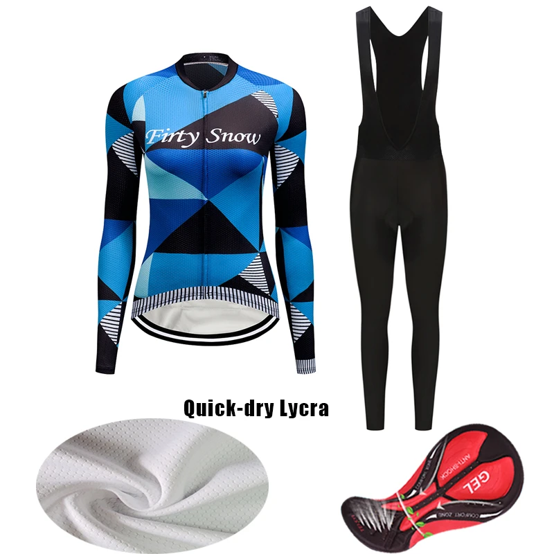 

Women Free Shipping Fall Cycling Clothing 2022 Long Sleeve Road Bike Jersey Set BIB Kit Female Bicycle Clothes MTB Suit Uniform