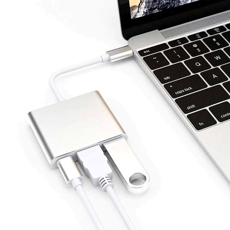 

Тип C USB к USB-C 4K HDMI USB Кабель-адаптер 3 в 1 USB хаб для портативных ПК компьютер Горячая Распродажа