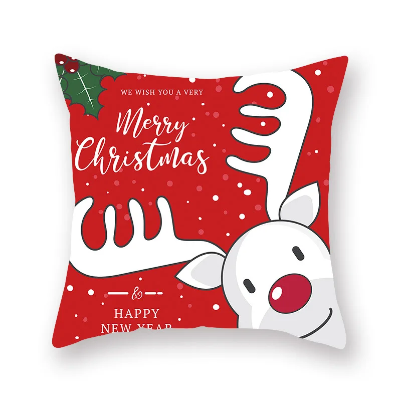 

45x45 см Nordic Стиль Рождество Санта Клаус Подушка Чехол печать Гостиная для диванных подушек, наволочки для подушек, AT117