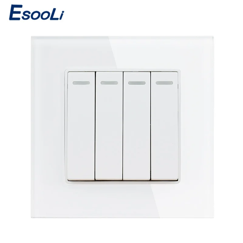 Esooli роскошная белая кристаллическая панель из закаленного стекла 1 комплект