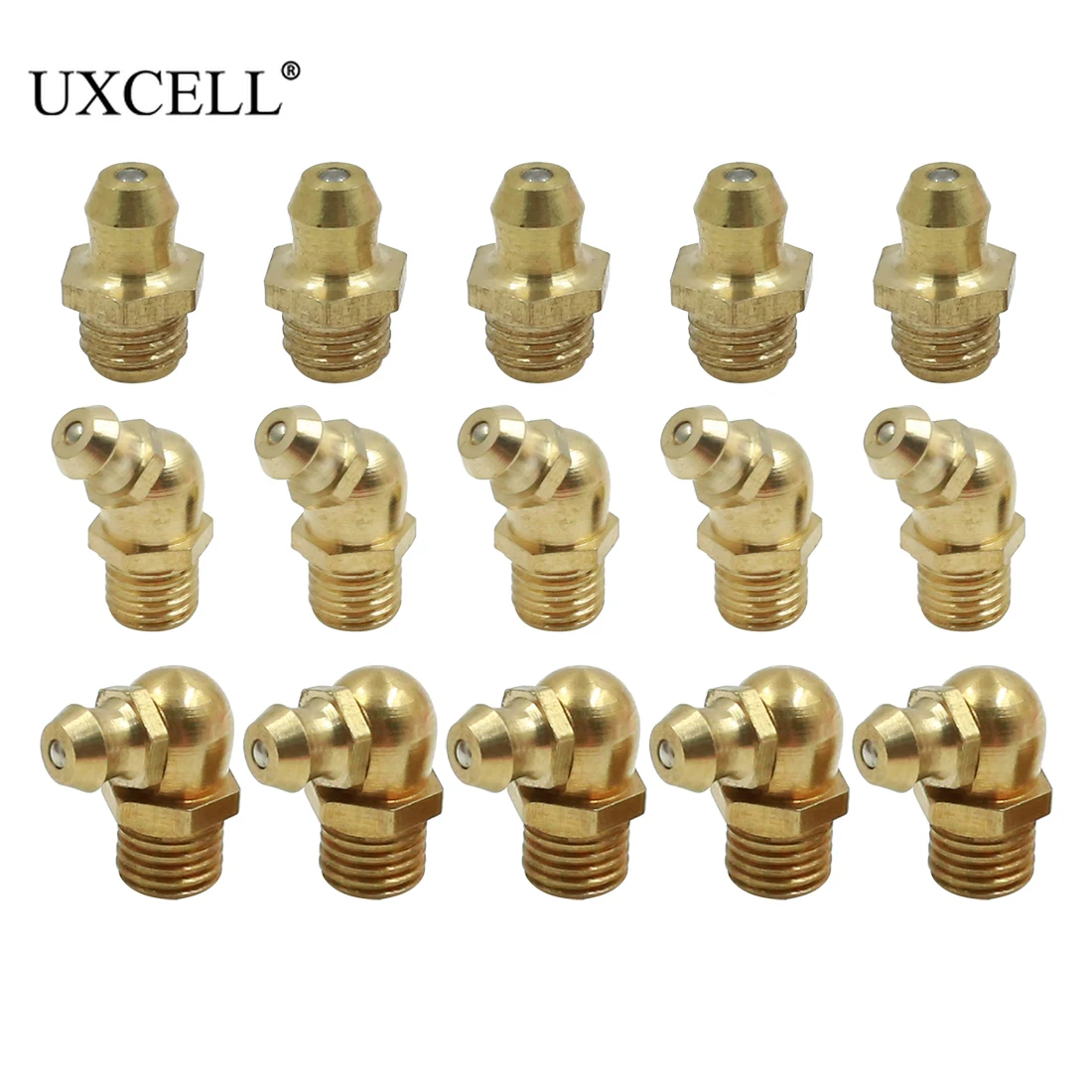Uxcell M8 латунная резьба прямая угол 45/90 градусов набор фитингов для смазки