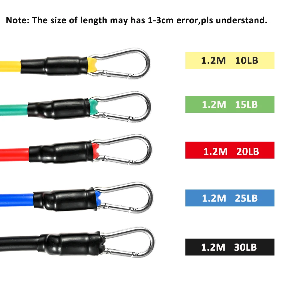 Набор эспандеров Zacro 11 шт. тренировочные трубы для кроссфита йоги эластичные