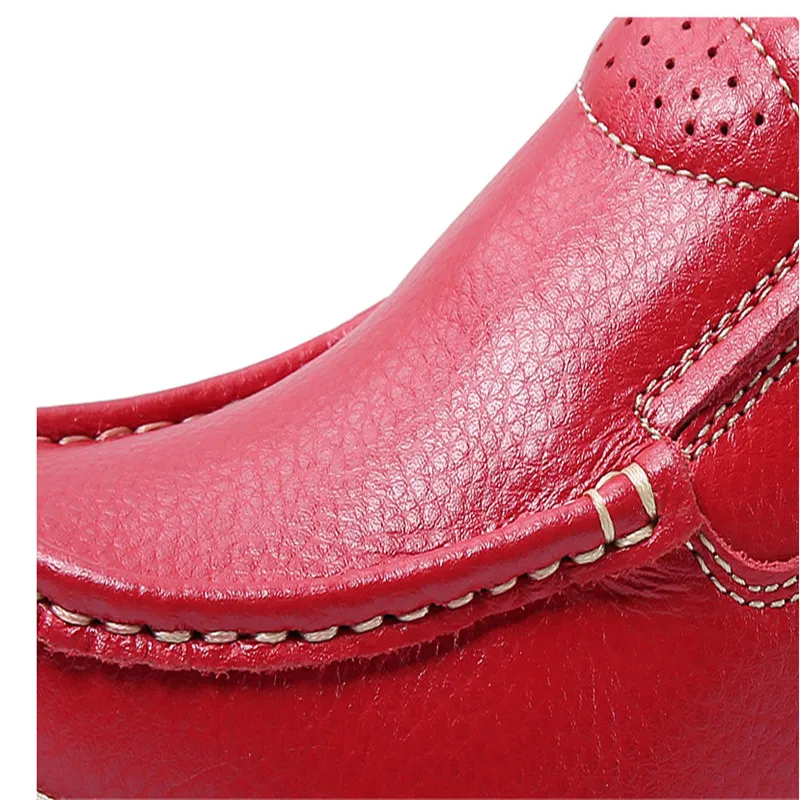 Женские кожаные туфли на платформе легкие прочные в стиле ретро | Обувь