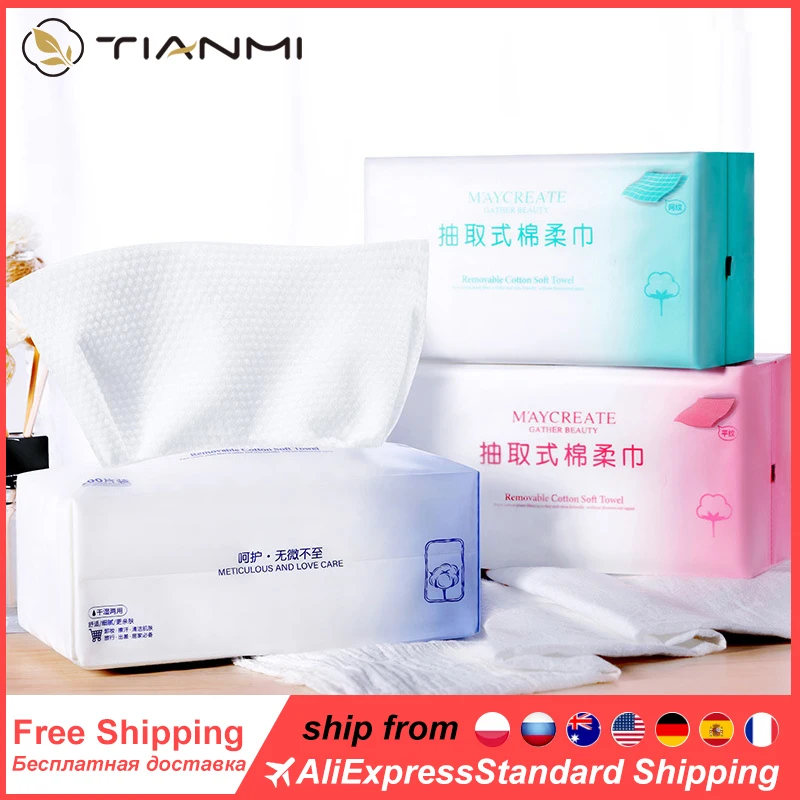 100 шт./пакет одноразовые ватные мягкий уход за кожей лица принадлежности для