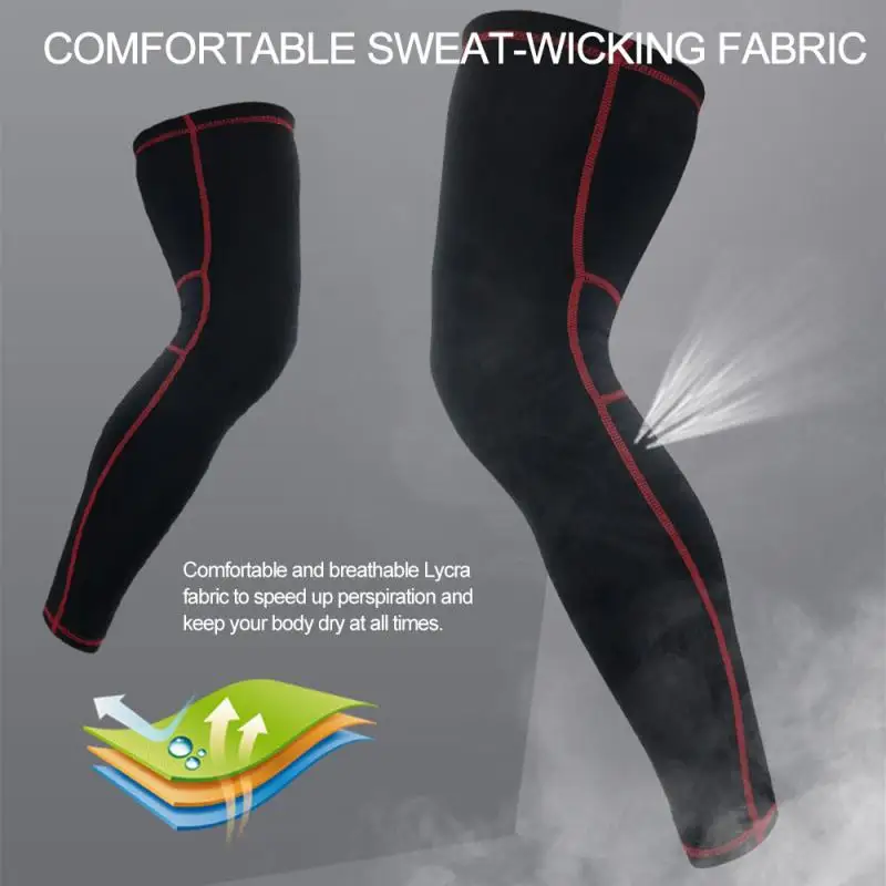 

Running Breathable Long Knee Leg Warmers Calf Sleeve Ourpgone Sports Knee Protectors Basketball Volleyball Football