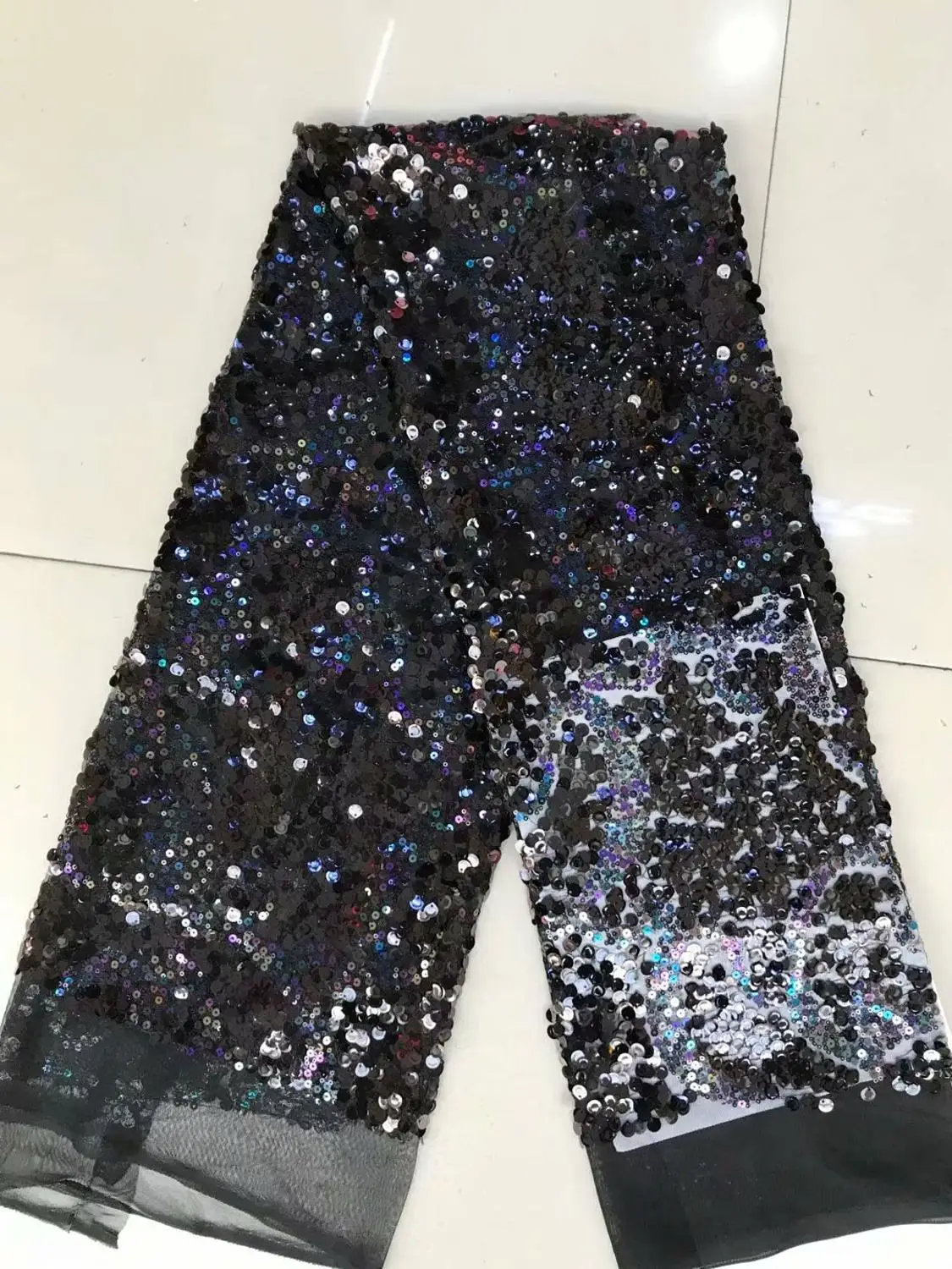 Горячая Распродажа милая стильная кружевная ткань с розовыми пайетками и