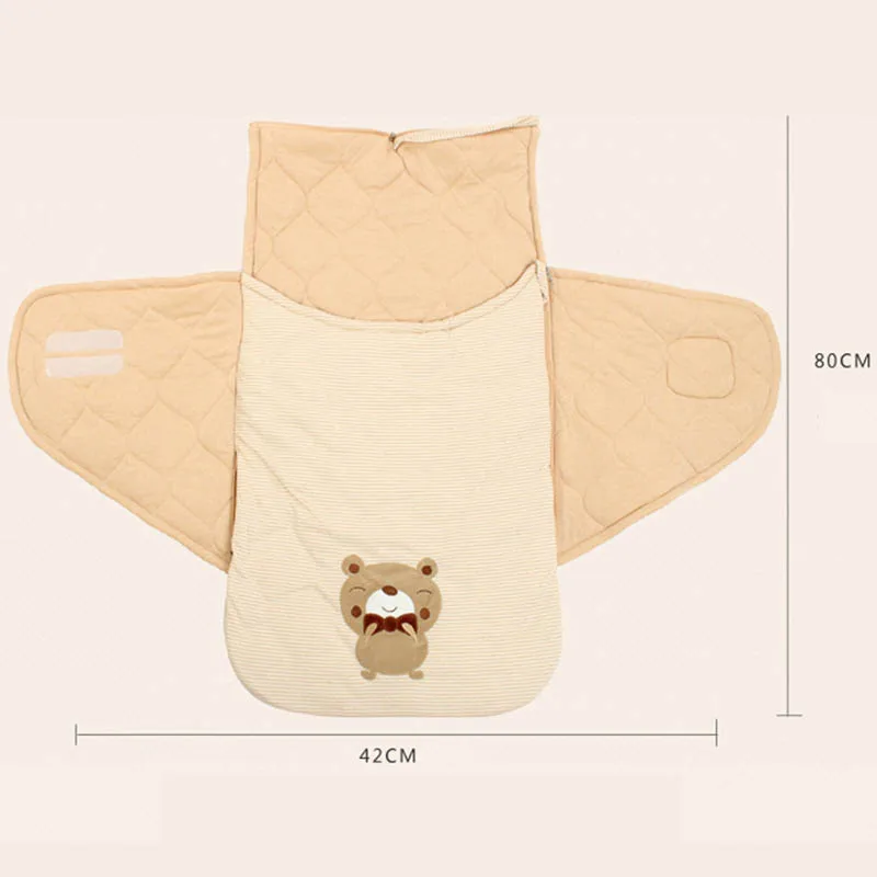 Теплый детский спальный мешок зимний конверт для новорожденных чистый хлопок