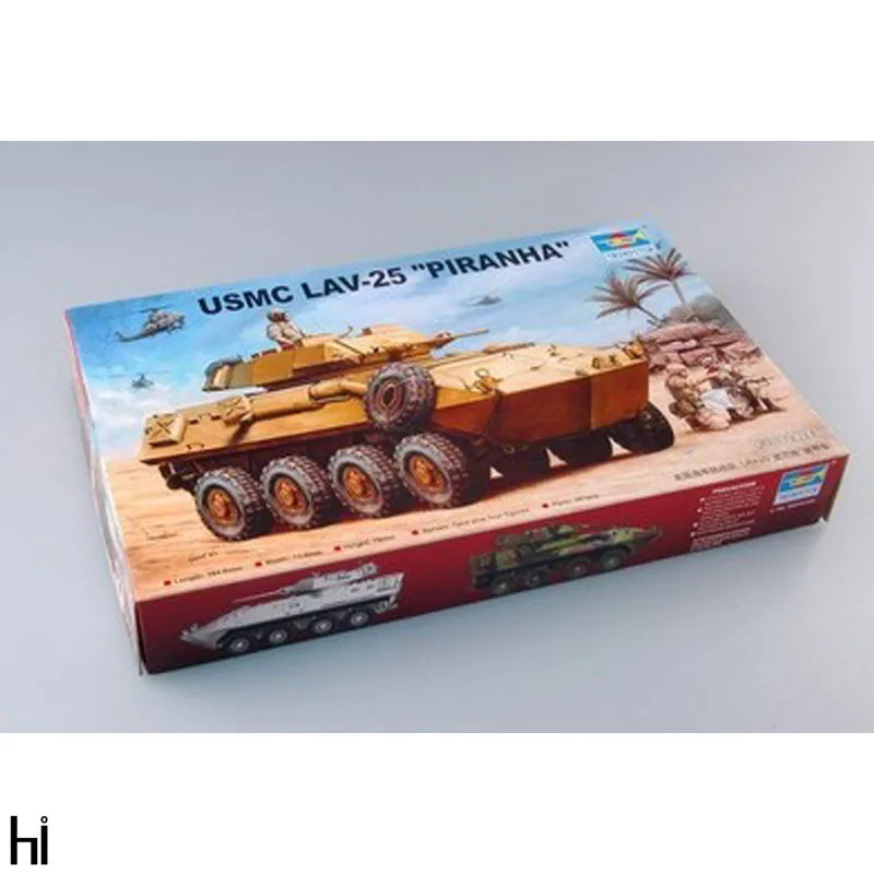 

Trumpeter 1/35 00349 USMC LAV-25 Piranha Eight-wheeled Armored Vehicle Children Military Toy Plastic Assembly Building Model Kit