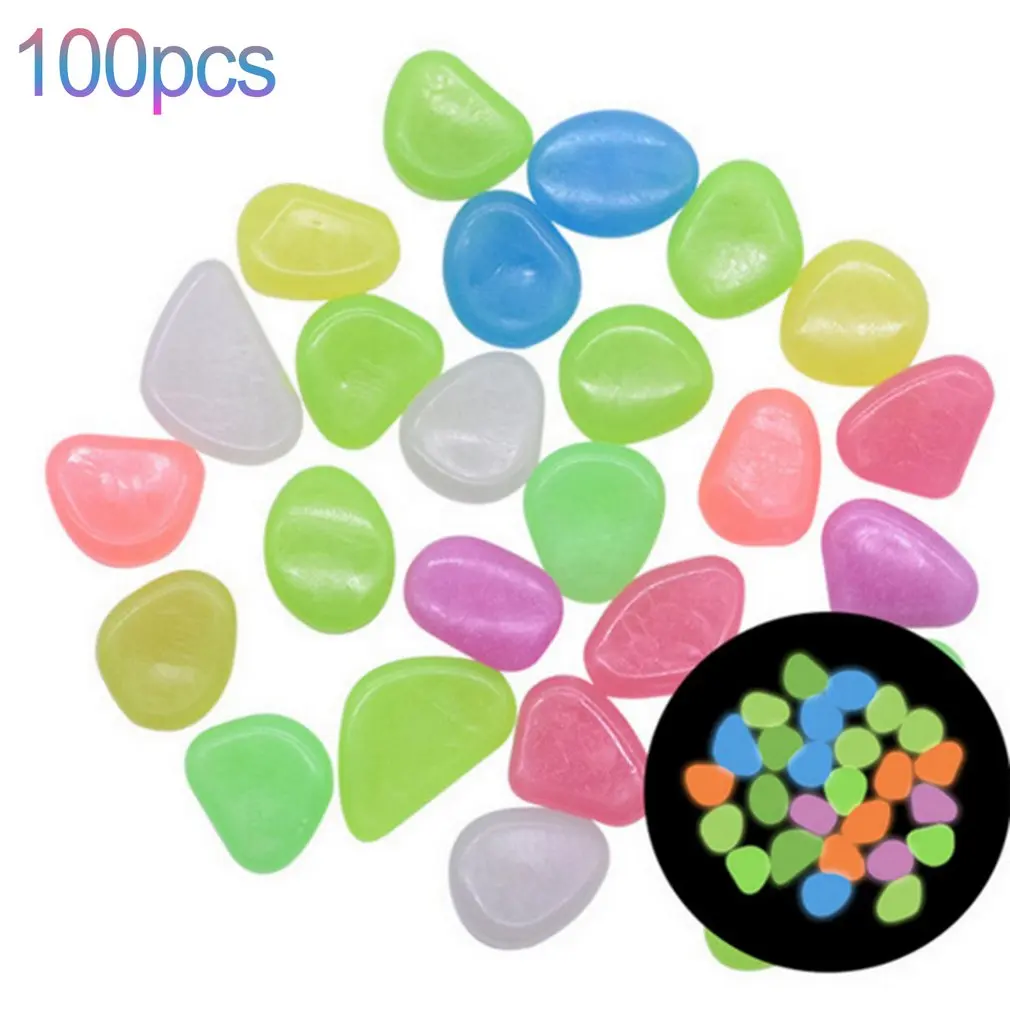 

Luminous Stone Fish Tank Decoration Head Gardening Fish Tank Landscaping Pebbles Colorful Luminous Stone