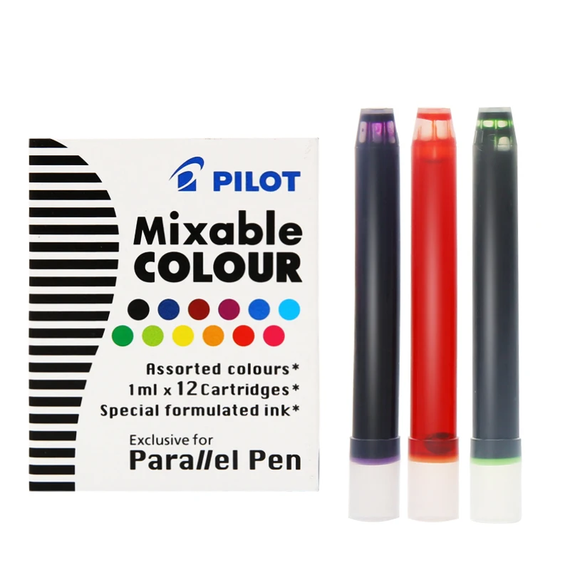 Авторучка Pilot art parallel pen 12 цветов чернильные картриджи IC P3 IRFP 6S черный синий