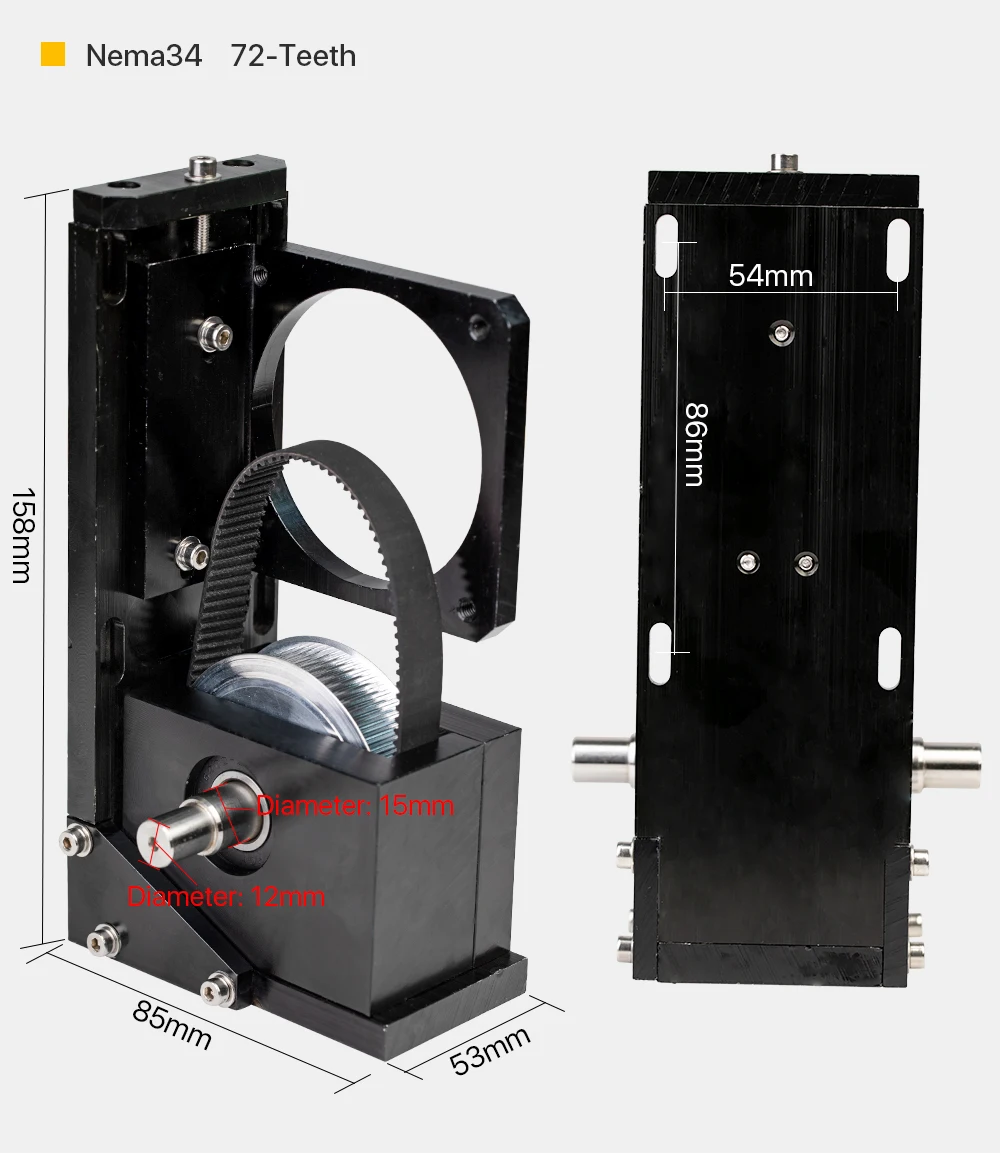 Cloudray шаговый двигатель редуктор Nema23 38-Teeth/Nema23 60-Teeth/Nema34 72-Teeth для CO2 лазерной резки и гравировки
