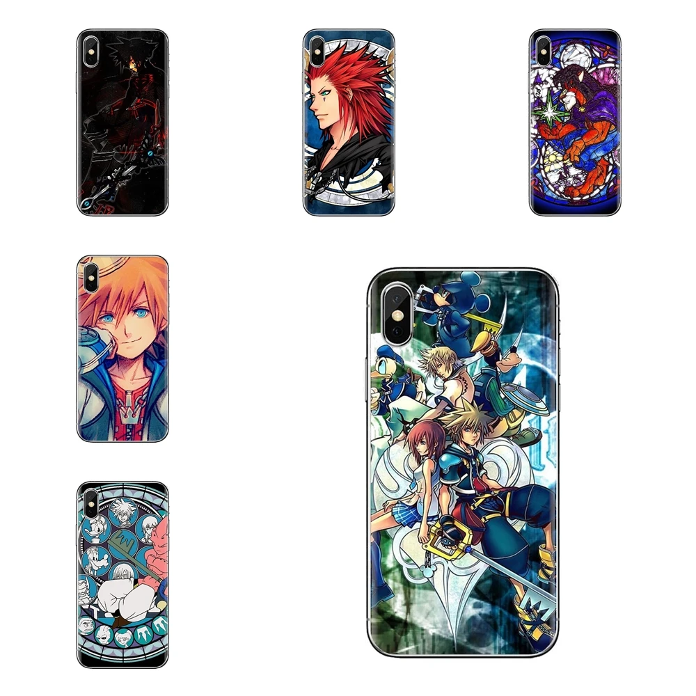 For LG G3 G4 Mini G5 G6 G7 Q6 Q7 Q8 Q9 V10 V20 V30 X Power 2 3 K10 K4 K8 2017 Ultra Thin Case Anime Kingdom Hearts Stained Glass |