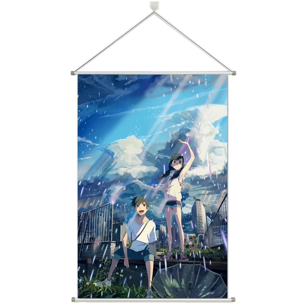 

Anime Weathering with You Amanohina Prsonalize Customer Made Alloy Fabric Wall Poster Scroll 60x90cm 24x36inches