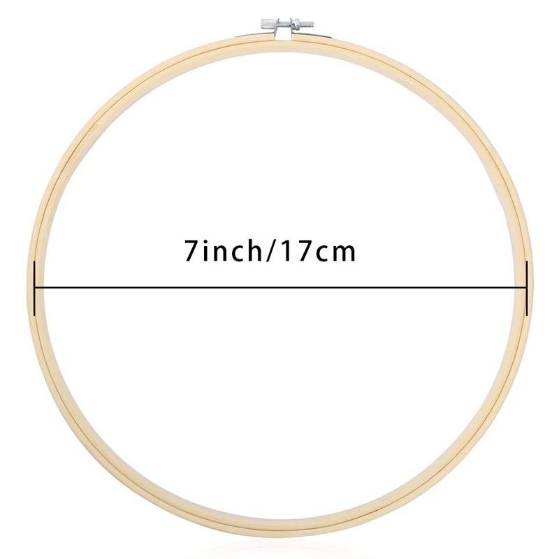 Лидер продаж 7 дюймов Вышивка Обручи деревянный круглый регулируемый бамбуковый