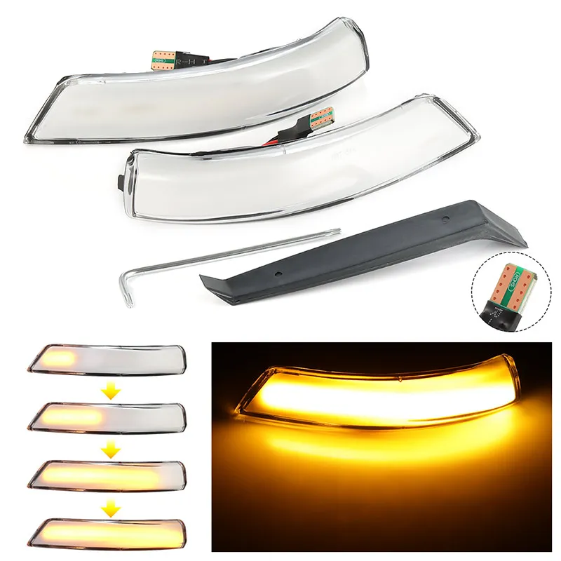 Светодиодный динамический поворотник для Ford указатель бокового крыла зеркала