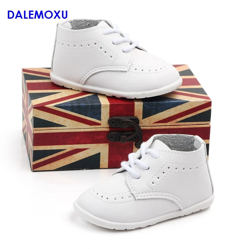 Весенне осенняя популярная однотонная обувь из искусственной кожи для малышей