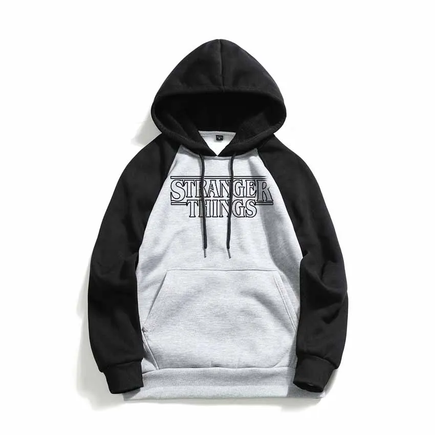 

Autumn Winter Men's Hoodies Men Casual Hooded Sweatshirt Splice Hoodies Sweatshirts STRANGER THINGS Hoodie Fashion Men Clothing