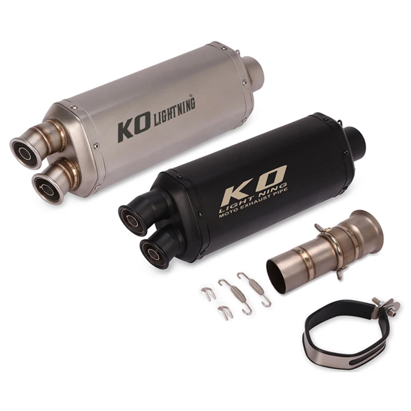 Выхлопная труба для мотоцикла титановая слипоны 51 мм двухвыходные глушители