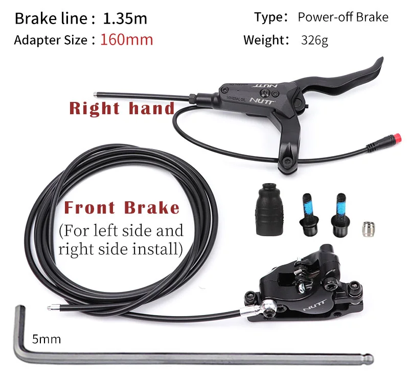 

Hydraulic Brake Disc 140mm 160 180 Rotor Fat Mini KUGOO G Booster / G1 / ES3 Dualtron