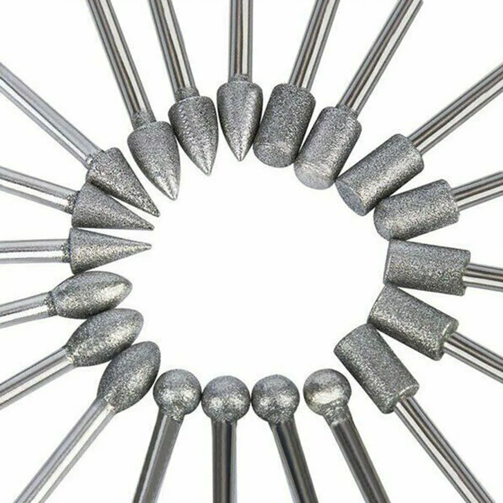 

120 Grit Burr Drill Bits Silver Carving Engraving Cutting Polishing Wood Metal