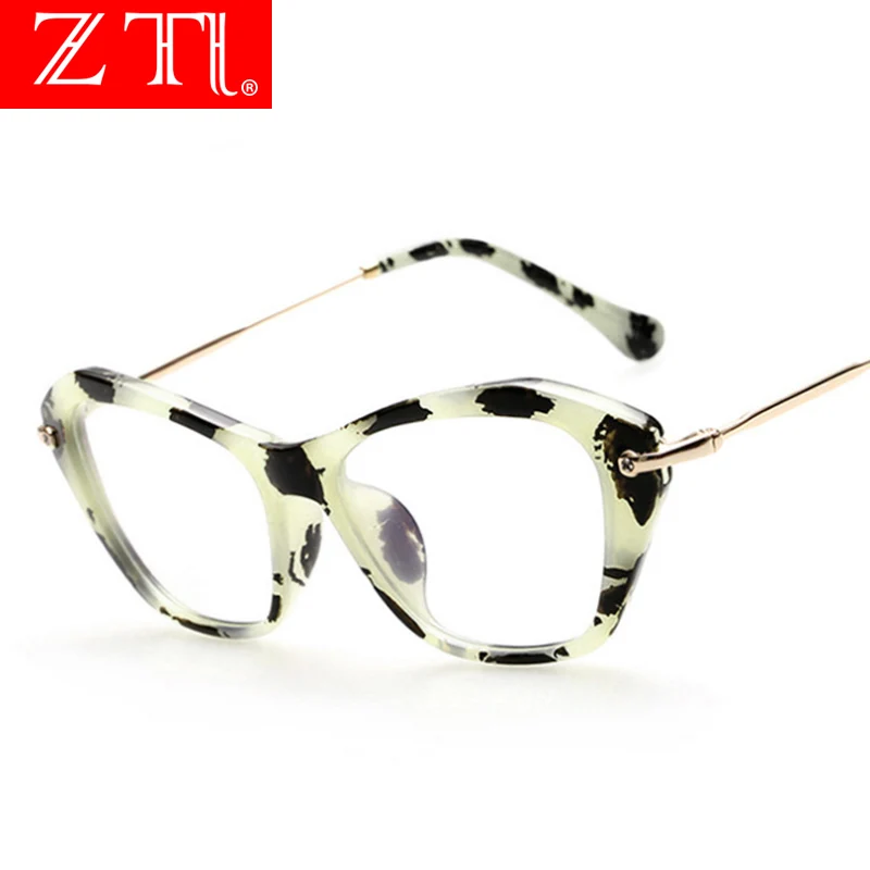 ZT Ретро стиль кошачий глаз оправа фирменный дизайн синие ray оптические очки