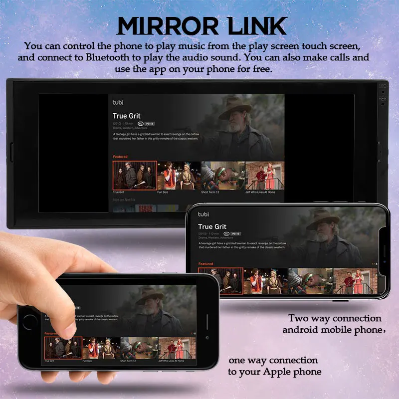 Автомагнитола 1 Din Bluetooth 6 9 дюйма mp5-плеер Авторадио стереомагнитола видео Android 8.1