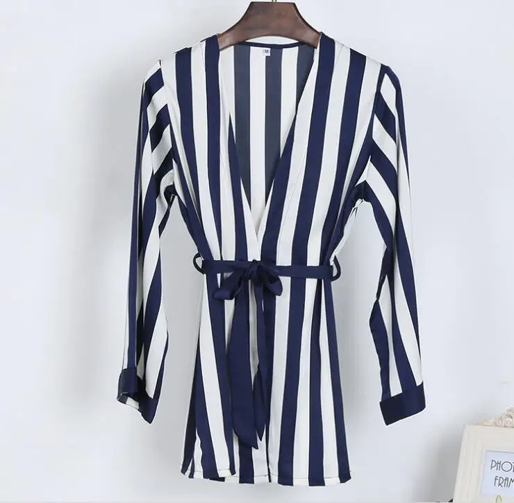 2018 Топ Новые пижамы набор для женщин жилет пальто длинные брюки 3 шт./компл.