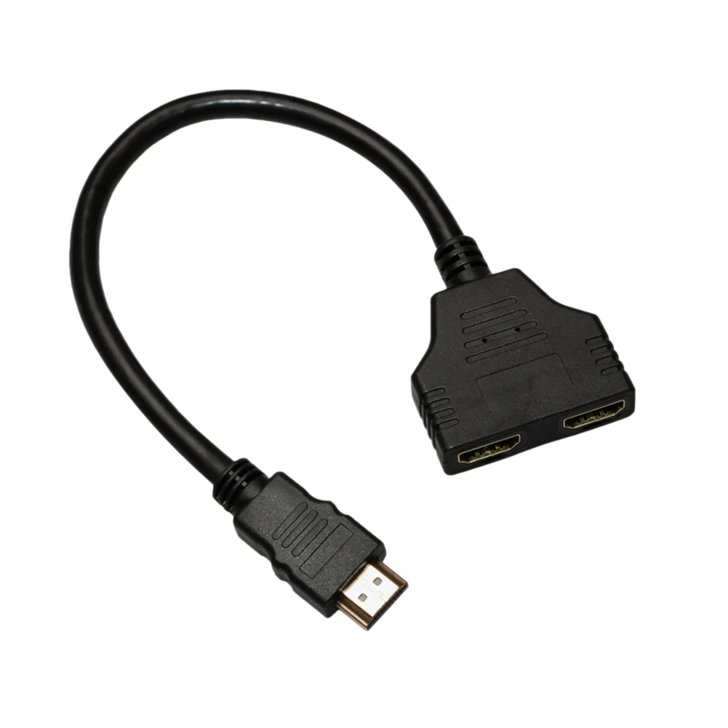 

Кабель-разветвитель HDMI, 1 штекер-двойной HDMI, 2 гнезда, 30 см