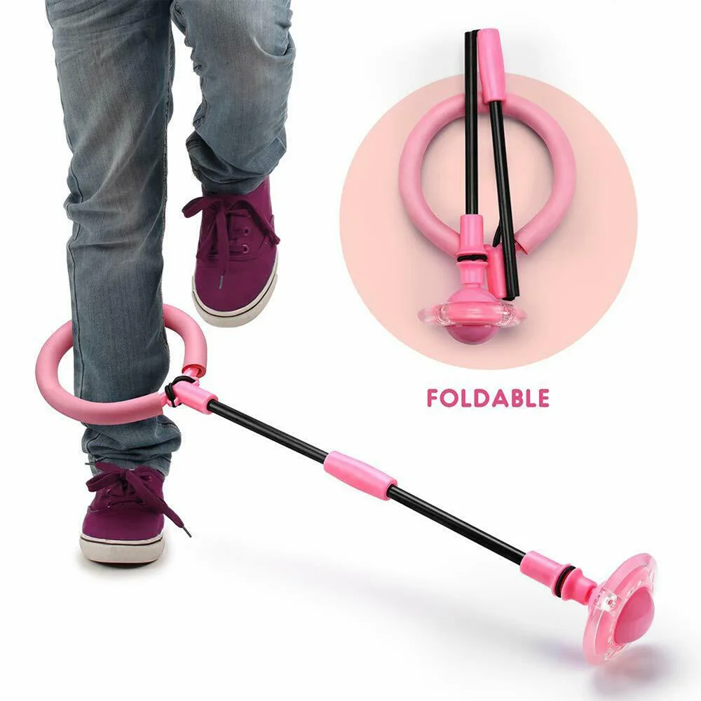 

1Pc Children Kids PVC Colorful LED Flashing Jumping Rope Ball Single Ankle Skip Jump Ropes Sports Swing Ball Child-parent Games