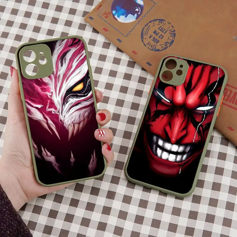 

Anime BLEACH Kurosaki ichigo Phone Case For iPhone 12 11 Mini Pro XR XS Max 7 8 Plus X Matte transparent Back Cover