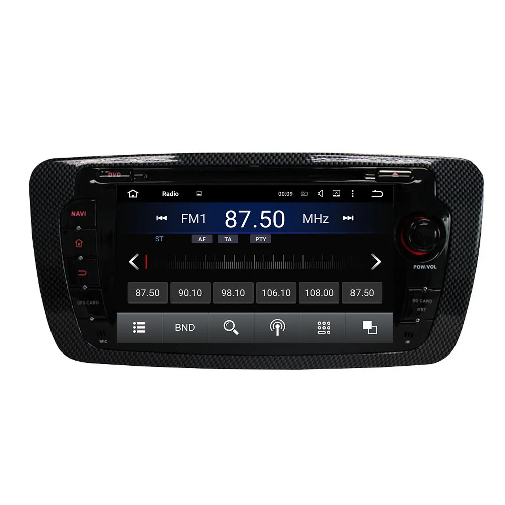 Автомобильный DVD плеер KLYDE 7 дюймов 6 ядер Android 9 0 PX6 для Seat IBIZA 2013 аудио 4 + 64 гб